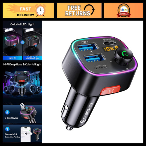 Bluetooth car adapter fm - car,